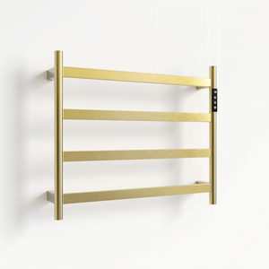 Portasciugamani Doppio Moderno 22,5 X 18,7 X 3,6 Pollici in Ottone e Ferro Pieghevole, Organizzatore per Bagno, Casa, Hotel, Cucina, Ufficio - Product Image 6