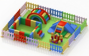 Juego de Bloques de Plástico de Primera Calidad para Área de Juegos Infantil, Uso en Jardín de Niños - Product Image 1