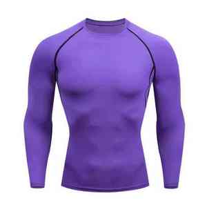 Eco-Friendly Men's Gym Fitness <b>Compression</b> <b>Shirts</b> Polyester Cotton Quick Dry Breathable Full Sleeve Customizable Sizes & Color - Product Image 6
