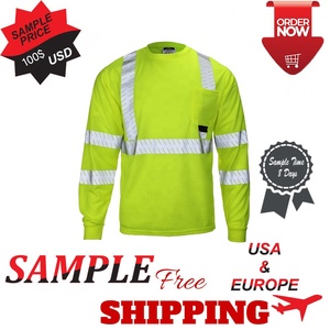 Camiseta de Seguridad Fluorescente Amarilla Clase 3, Manga Larga, Reflectante, Alta Visibilidad, para Construcción y Trabajos Viales - Product Image 3