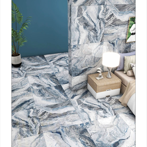 Carrelage en porcelaine brillant classique 600x600mm 60x60cm 24x24, surface en céramique polie, revêtement de sol durable, carrelage élégant pour l'intérieur - Product Image 1