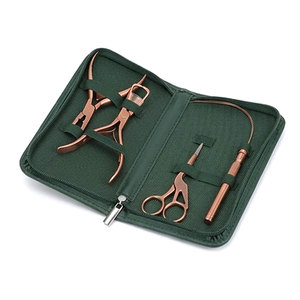 Kit professionnel d'outils pour extensions de cheveux 4 pièces : pinces en acier inoxydable, aiguille à boucle, ciseaux pour salon de coiffure professionnel - Product Image 1