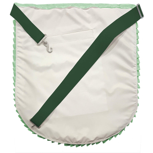 Delantal de tela personalizado para Maestro Masón con ribete verde, correa ajustable para bolsas, estilo clásico, color sólido, resistente al agua, 3D - Product Image 5