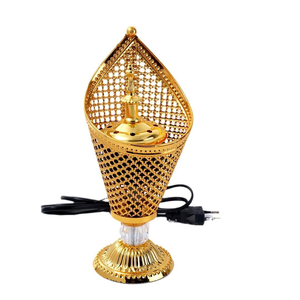 Quemador de Incienso Eléctrico Estilo Medio Oriente, Incensario de Metal para Bakhoor con Madera de Sándalo Dorada y Aroma Gorlando - Product Image 5