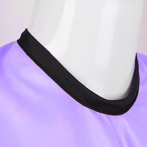 Capa Profesional de Peluquería, Color Morado con Ribete Negro, Poliéster Resistente al Agua, para Barbería, Salón de Belleza, Corte de Cabello, Coloración y Peinado - Product Image 5