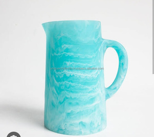 Carafe à eau créative en résine acrylique, dernier design, motif tourbillon abricot aquatique, cadeaux de Noël pour la cuisine, fêtes, polyrésines personnalisées - Product Image 5