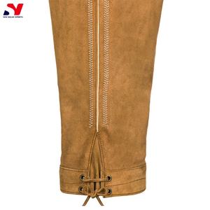 Authentic German Trachten Lederhosen for <b>Men</b> Bavarian Brown Long Lederhosen Distressed Finish Button Fly Low Cost Manufacturing - Product Image 5