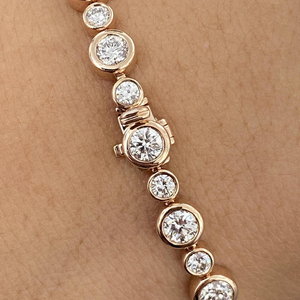 Premium Lab Grown Diamond Bracelet 10K 14K 18K <b>Gold</b> IGI Graded Fine Jewelry White Yellow <b>Rose</b> <b>Gold</b> Finish - Product Image 2