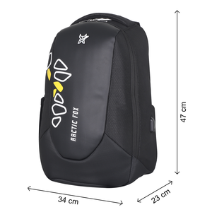 Sac à dos antivol pour ordinateur portable Arctic Fox Stone avec port USB, idéal pour les voyages d'affaires, en nylon Oxford noir - Product Image 4