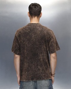 Camiseta de hombre oversize de corte holgado con hombros caídos, manga corta, de algodón, estilo casual y streetwear - Product Image 4