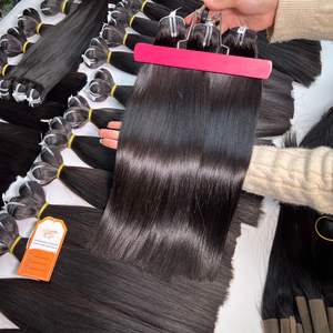 ผมต่อแบบกลุ่มของมนุษย์ผมเรีย100% เวียดนามเครื่องดึงสองชั้นคุณภาพสูง - Product Image 5