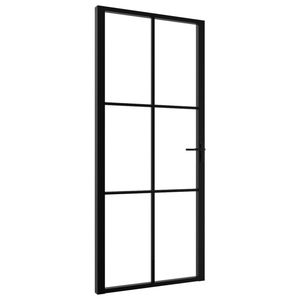 36.6 nera "x 79.3" ESG vetro e alluminio porta scorrevole interna - Product Image 2