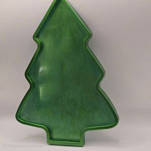 Décoration de Noël en résine faite à la main en forme de sapin, verte, pour table intérieure, style personnalisé, durable, imperméable, écologique - Product Image 1