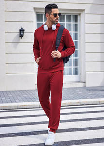 Survêtement de sport pour homme de haute qualité, coupe slim, tissu en coton respirant, pantalon de jogging à capuche, taille élastique, vêtements de sport décontractés pour un usage quotidien - Product Image 2