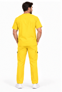 Ensemble de 3 pièces d'uniformes médicaux souples et respirants avec veste assortie pour médecins, pharmaciens et personnel hospitalier - Product Image 5