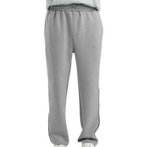 Pantalon de survêtement large pour homme, coupe décontractée, en coton et polyester, avec bande latérale, vente en gros OEM - Product Image 1