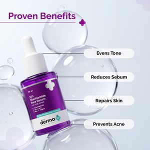 Sérum à 10 % de niacinamide The Derma Co |   Atténue les marques d'acné, contrôle le sébum et réduit les taches brunes |   1,01 fl oz (30 ml) - Product Image 6