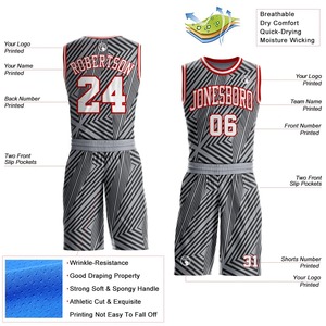 Maillots de basket rétro personnalisés en sublimation pour hommes – Ensemble complet de maillots et shorts de basket en gros - Product Image 2