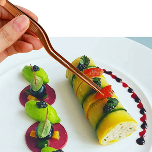 แหนบทำอาหาร แหนบปลายงอสำหรับเชฟ ทำซูชิ จัดจานอาหาร แหนบสำหรับร้านอาหาร ชุดอุปกรณ์ทำอาหารที่มีความแม่นยำ ใช้ในครัว - Product Image 3