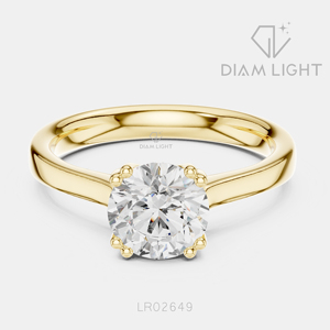 Bague de fiançailles solitaire ronde 1,10 carat, bijoux fins, certifiée IGI, or blanc 14 carats, diamant de laboratoire, bague d'anniversaire - Product Image 3