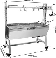Barbecue rotatif, rôtissoire, machine à griller, rôtissoire à broche pour fête en plein air