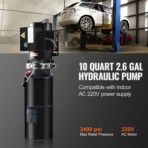 Nuova Pompa Idraulica Monofase da 10 Quarti per Rimorchio Ribaltabile, Portata 1.7 GPM, Pressione Massima 3200 PSI - Product Image 2