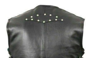 Chaleco de Motociclista de Cuero Vacuno para Hombre, Chaleco de Invierno con Botones y Bolsillos, Resistente al Viento, Transpirable, Proveedor Mayorista OEM ODM Personalizado - Product Image 5