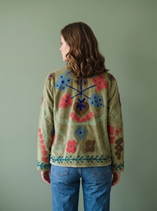 <b>Women</b>’s Floral Embroidered <b>Velvet</b> <b>Jacket</b>, Boho Botanical Design, Ethnic Outerwear for Wholesale - Product Image 4