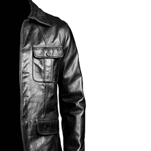 Chaqueta de Cuero Negra Unisex con Cierre de Cremallera, Tejido Transpirable de PU y Exterior de Algodón, Forro de Poliéster Ecológico de Secado Rápido - Product Image 6