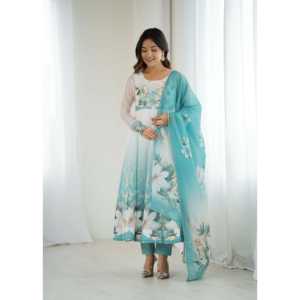 Hermoso vestido de fiesta: parte inferior y tamaño Dupatta XS para un aspecto impresionante - Product Image 1