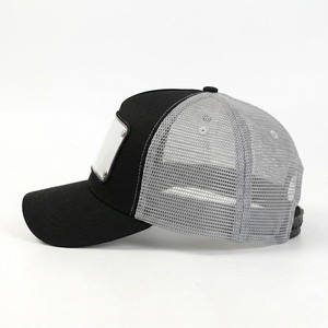 Custom Patch <b>Black</b> And White Mesh Trucker <b>Cap</b> Adjustable Snapback <b>Baseball</b> Hat Premium Streetwear Outdoor Fashion Sports <b>Cap</b> - Product Image 2