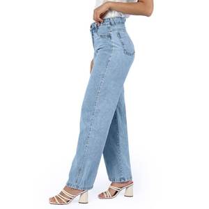 Vaqueros de mezclilla anchos de moda para mujer, de lujo, de cintura alta, ecológicos, duraderos, transpirables, estilo urbano. - Product Image 3