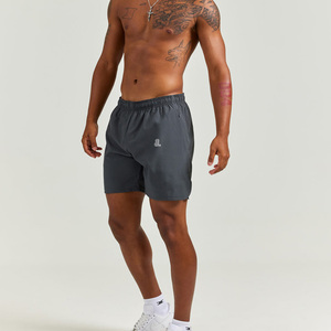 Pantalones Cortos Deportivos Casuales para Hombre, Color Verde Sólido, Cintura Media Elástica, Resistentes al Agua, con Bolsillos, Tela No Tejida - Product Image 2