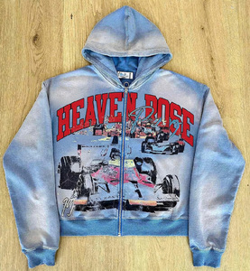 Sudadera con Capucha de Forro Polar Estampada para Hombre Tallas Grandes, de Poliéster y Algodón, Tejida, Estilo Urbano, OEM Personalizado, para Invierno - Product Image 5