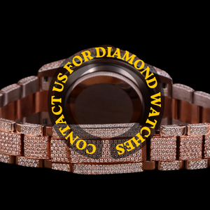 Impresionante Reloj de Pulsera Mecánico de Dos Tonos con Características Clásicas, Esfera Redonda con Diamantes Moissanite, Cronógrafo, para Hombre, Colección de Marca - Product Image 4