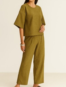Co-ord Set for Women in Soft Polyester with <b>Matching</b> Pants Available - Product Image 2