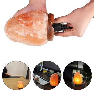 Lampe de table LED en sel de l'Himalaya naturel sculpté, étanche, pour la méditation, la décoration de la maison et de la chambre, avec prise USB - Product Image 6