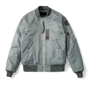 แจ็คเก็ตบอมเบอร์ผู้ชายคุณภาพสูงสั่งทำได้ ขายส่ง ดีไซน์ใหม่ สไตล์สองด้าน พร้อมปกตั้งและกระเป๋าตกแต่ง - Product Image 1