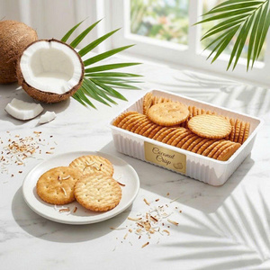 Mouthwatering Cruchy Coconut Crackers Sweet 160g Round Snack Private Packaging| Offer Samples Available - Product Image 1