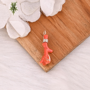 Pendentif en argent sterling 925 massif avec pierre précieuse corail rouge, pendentif fait main, pendentif en argent de créateur, cadeau d'anniversaire - Product Image 5