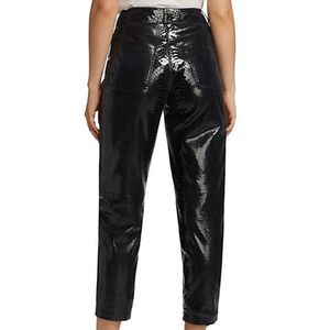 Custom Design Breathable <b>Women</b> Leather Pants Casual <b>Workwear</b> <b>Trousers</b> Ideal For Outdoor Hiking Waterproof Leather Pants <b>Women</b> - Product Image 2