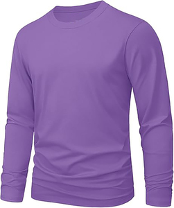 Camiseta de Hombre Elegante y Más Vendida, 100% Algodón, Cómoda, Informal, Transpirable, de Manga Larga, Alta Calidad, Talla Grande, Secado Rápido - Product Image 1