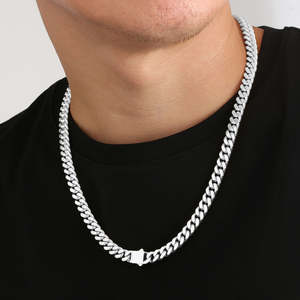 Regalos de Joyería para Hombre y Mujer, Collar Hip Hop de Acero Inoxidable y Plata de Ley 925 - Product Image 2