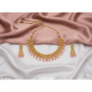 Exclusivo Conjunto de Collar de Oro de Alta Gama, Joyería Étnica de Diseño para Novias, Conjunto de Collar Tradicional para Bodas, Estilo Festivo y de Fiesta - Product Image 1