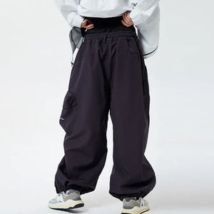 Pantalones de esquí cargo unisex de moda, extragrandes, impermeables 10.000 mm, transpirables, ecológicos, de secado rápido, corte holgado, cálidos para la nieve - Product Image 1