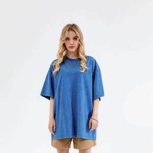 เสื้อยืดโอเวอร์ไซส์ขนาดใหญ่พิเศษ |   เสื้อยืดยูนิเซ็กซ์ผ้าฝ้ายแท้ 100% ล้างด้วยกรด |   เสื้อผ้าสตรีทแวร์วินเทจแบบเรียบง่าย - Product Image 1