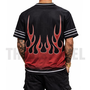 Camisetas de malla para hombre con estampado de números, camiseta de fútbol americano, camiseta gráfica extragrande, ropa de calle informal, camiseta de verano. - Product Image 5