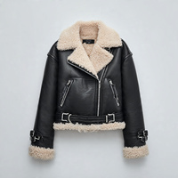 Veste en cuir et fourrure de luxe de haute qualité pour femmes