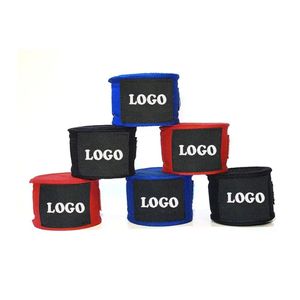 Ensemble de bandages de boxe en coton multicolores respirants pour le soutien des poignets, idéal pour l'entraînement en salle de sport et la pratique des arts martiaux - Product Image 3