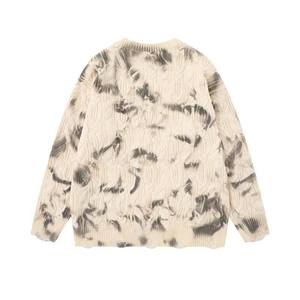 Customizable Tie-Dye Long Sleeve <b>Jumper</b> Anti-Wrinkle Casual <b>Pullover</b> for Winter Breathable Knit Sweater Front Logo - Product Image 5